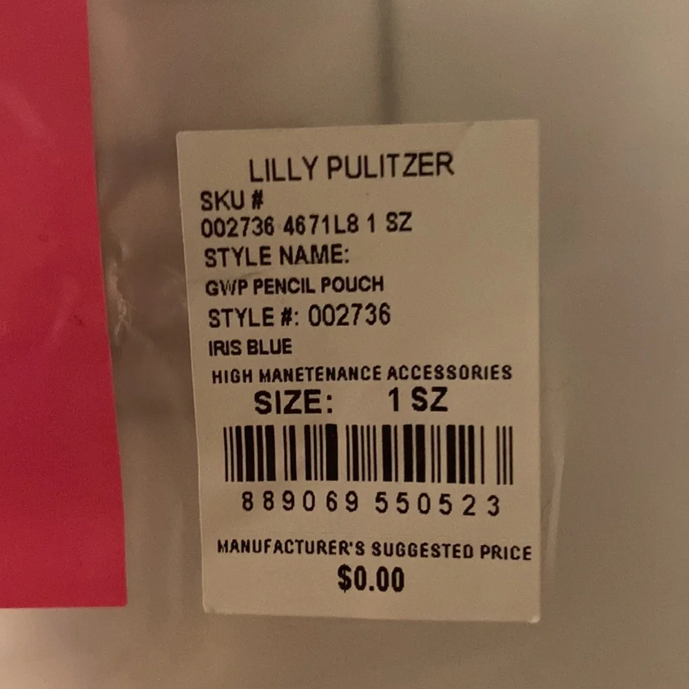 NWT Lilly Pulitzer Pencil Pouch